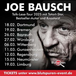 18.2.25, 19:30 Uhr: Verrücktes Blut – Talk-Lese-Tour mit Joe Bausch, Deutschlands bekanntestem Knastarzt, Schauspieler u. Autor